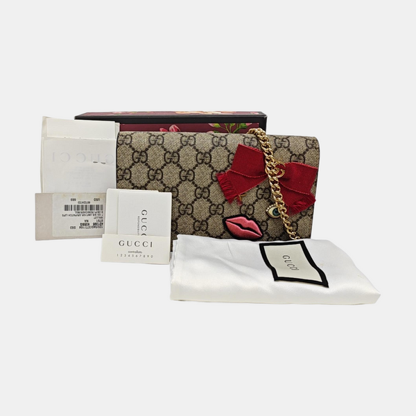 GG Supreme Monogram Coated Canvas Beige
