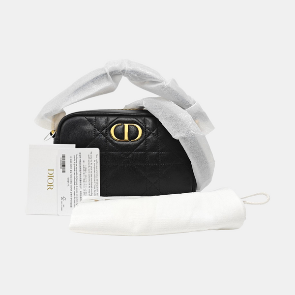 Dior Caro Small Cannage Calfskin Black