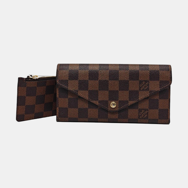 JOSÉPHINE Damier Ebene Coated Canvas Brown Wallet