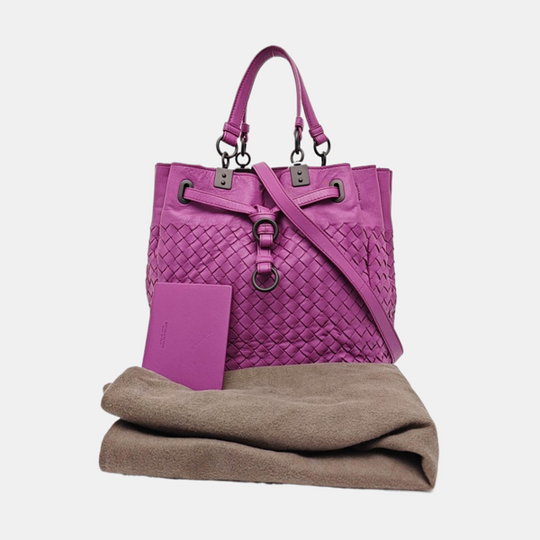 Calfskin Bucket Bag Purple