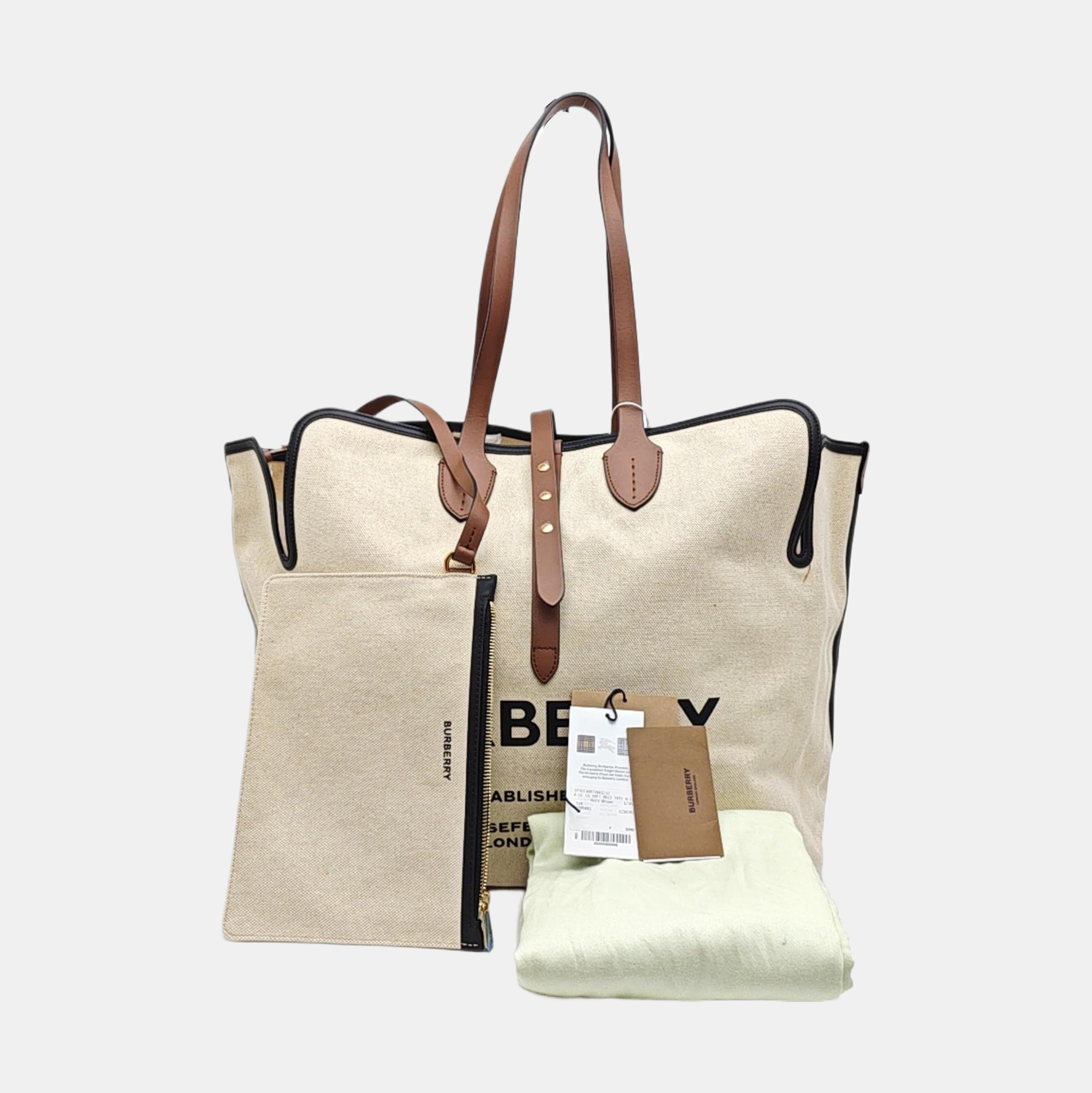 The Belt Large Canvas Beige