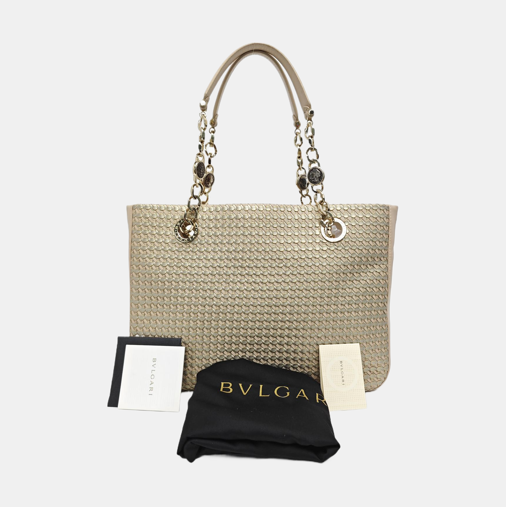 Calfskin Shoulder Bag Beige