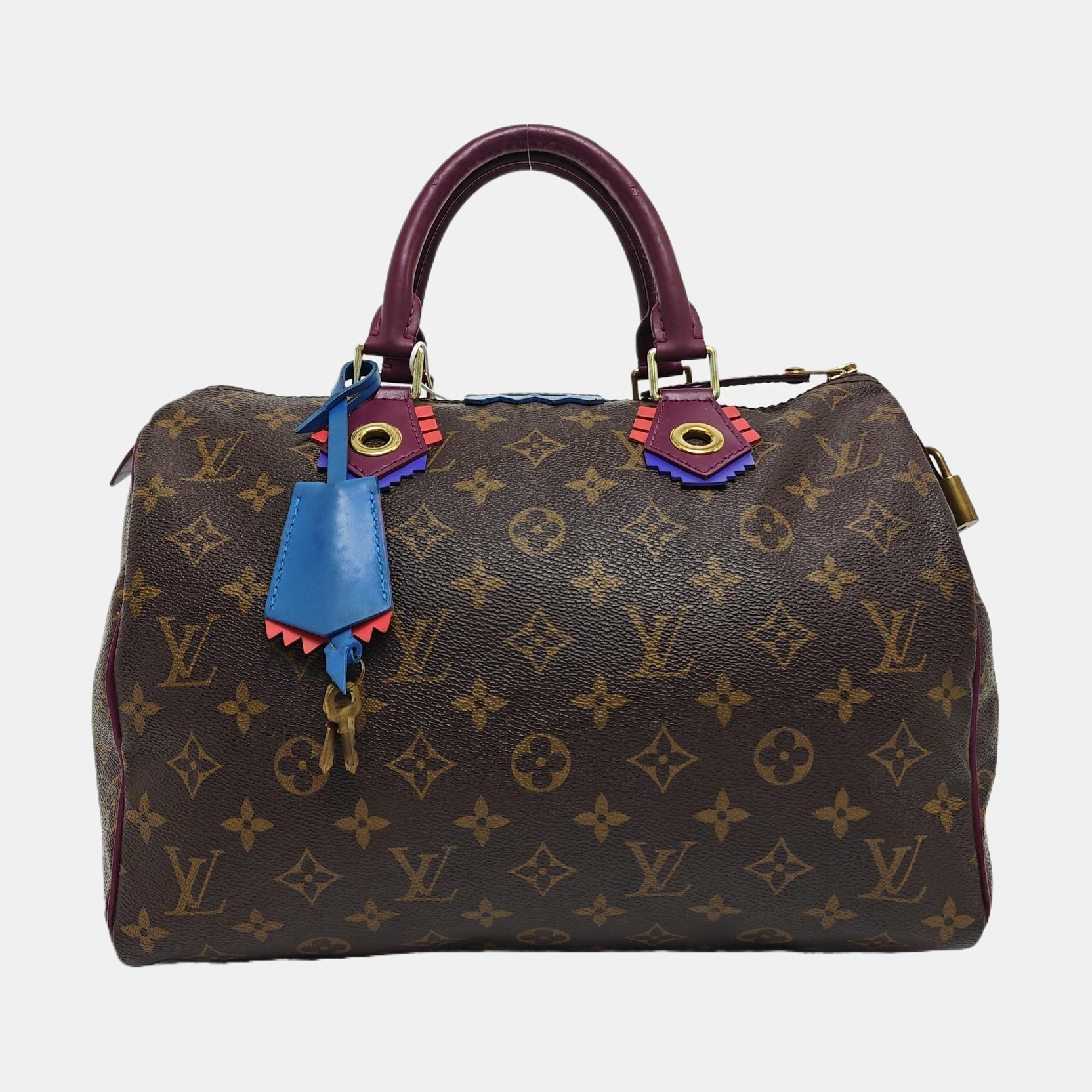 SPEEDY 30 Monogram Coated Canvas Brown