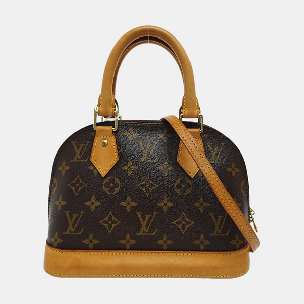 ALMA BB Monogram Coated Canvas Brown