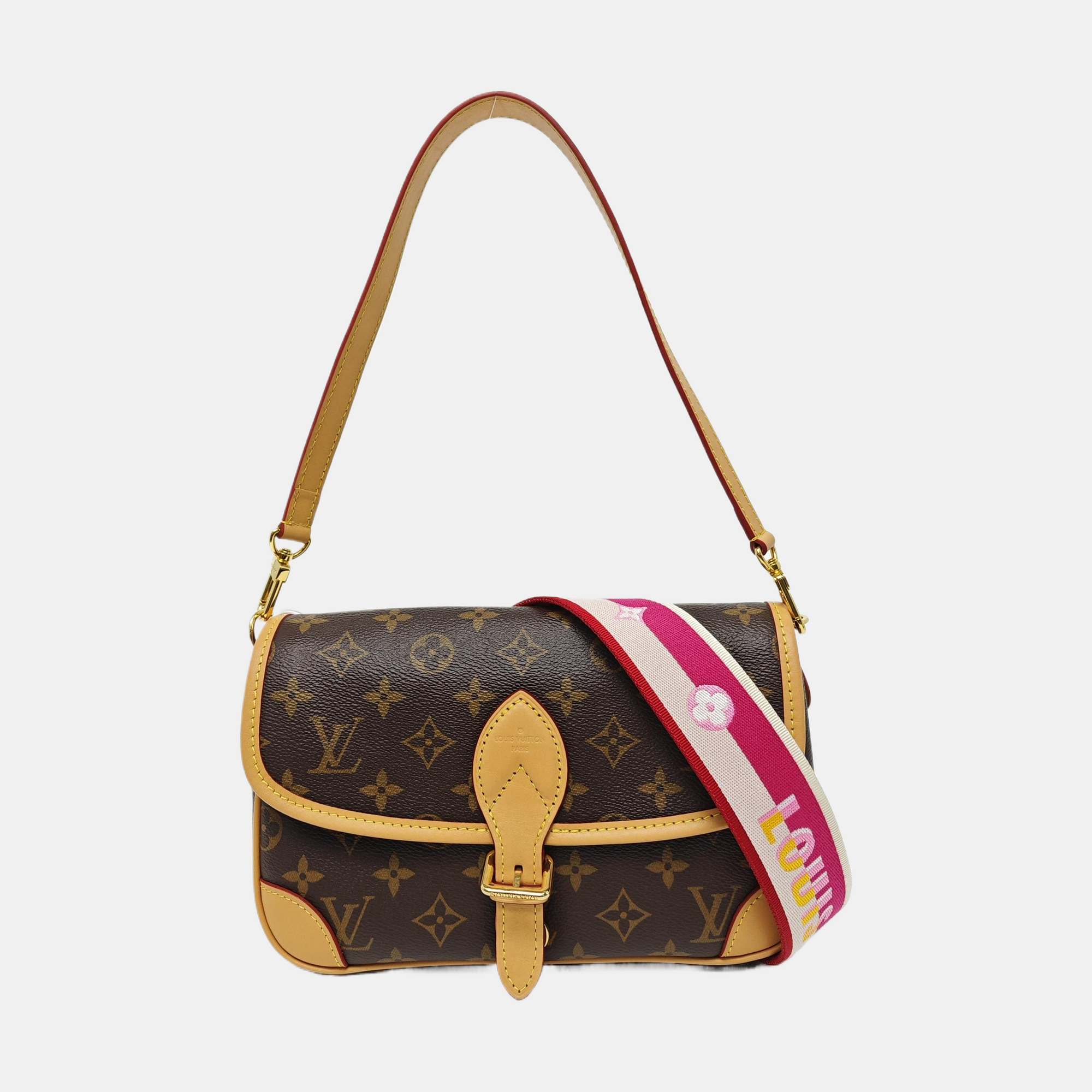 DIANE Monogram Coated Canvas Brown