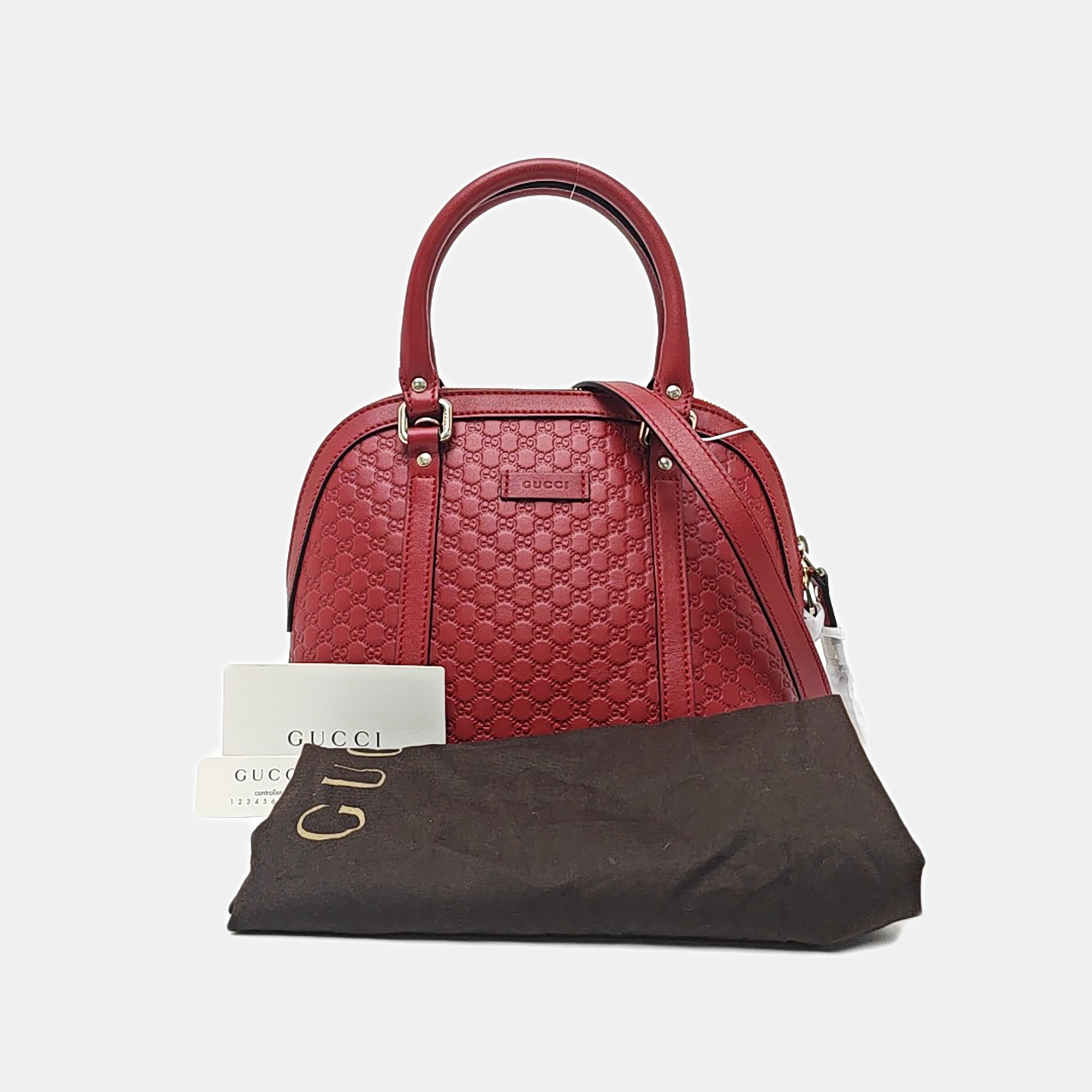Microguccissima Monogram Calfskin Red