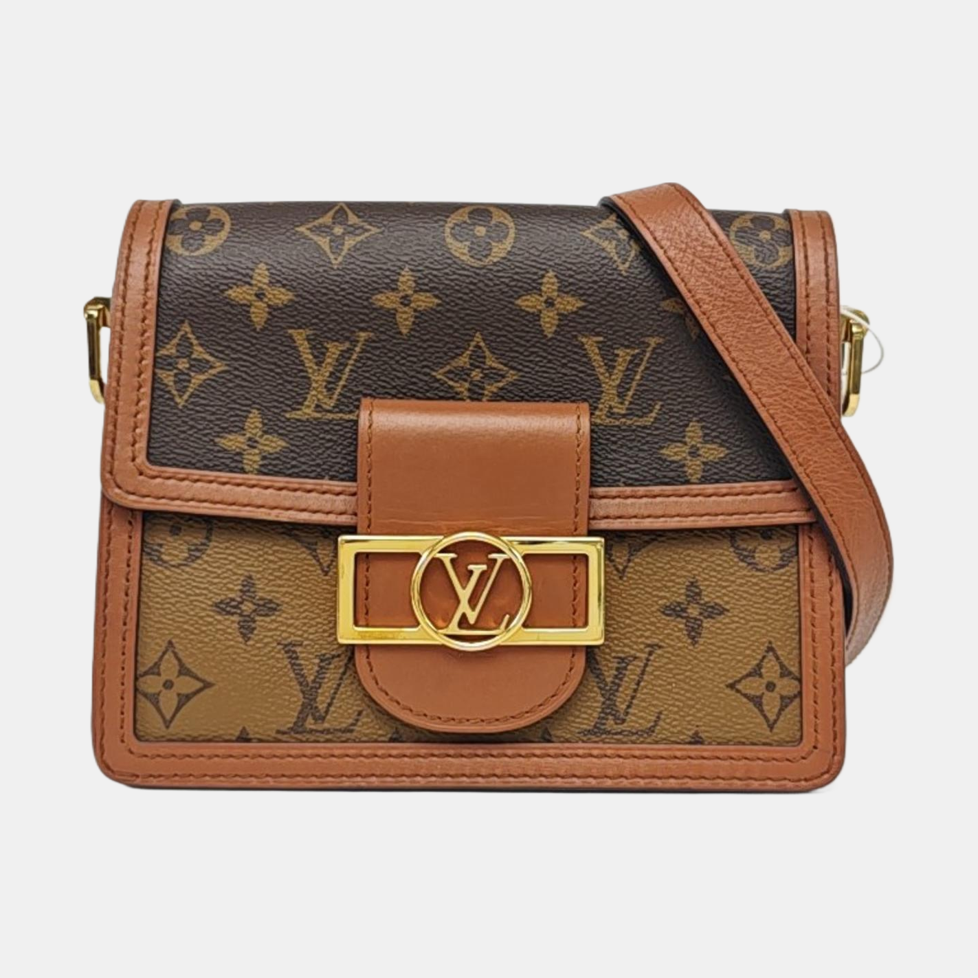 DAUPHINE Mini Monogram Coated Canvas Brown