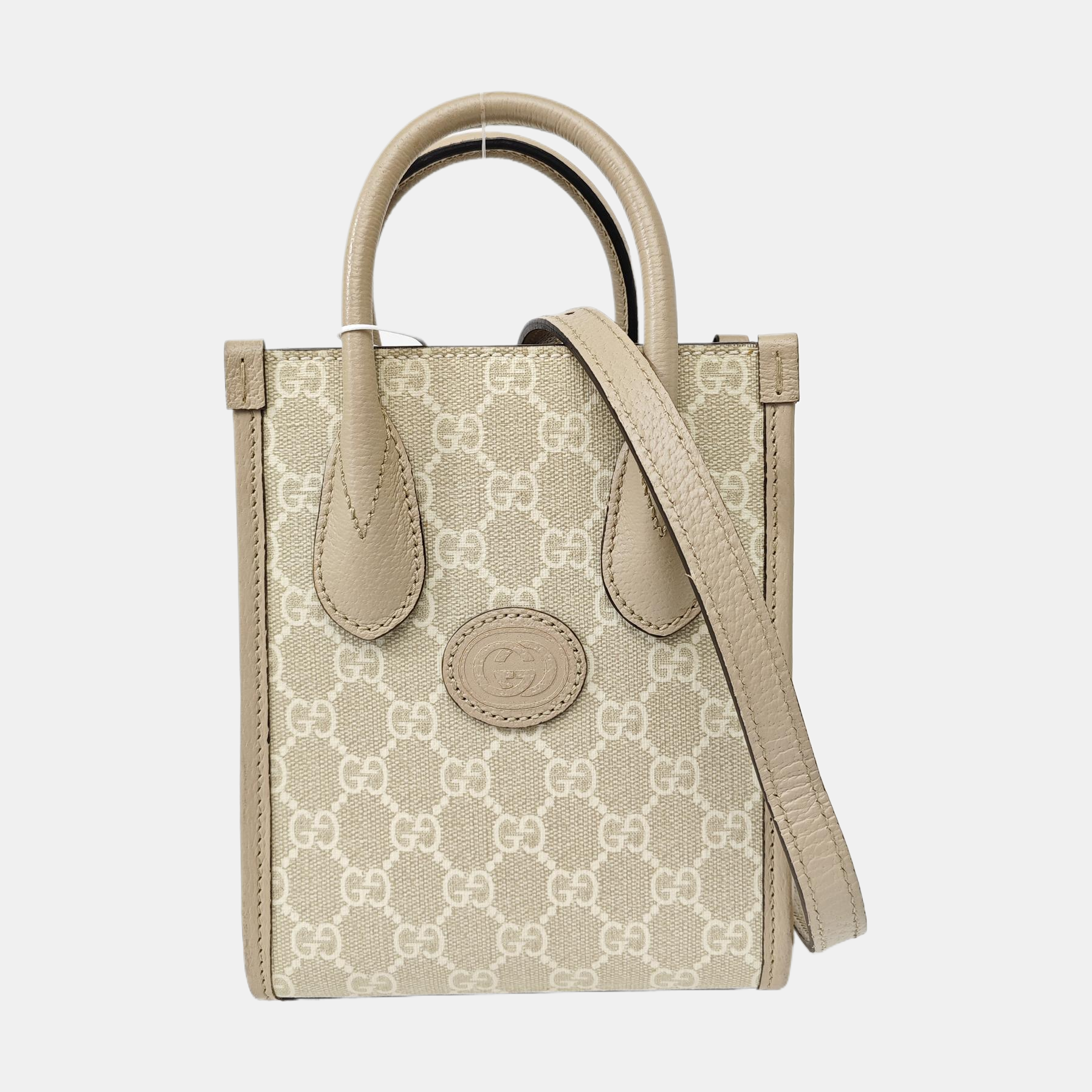 Retro Mini Monogram Coated Canvas Beige