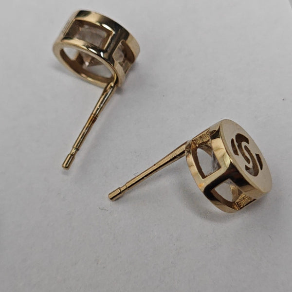 Metal Gold Stud Earrings
