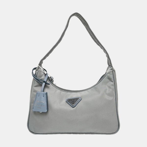 Authenticated pre-owned  Re-Edition2000 Nylon Blue - Top Handle Bag at Looply