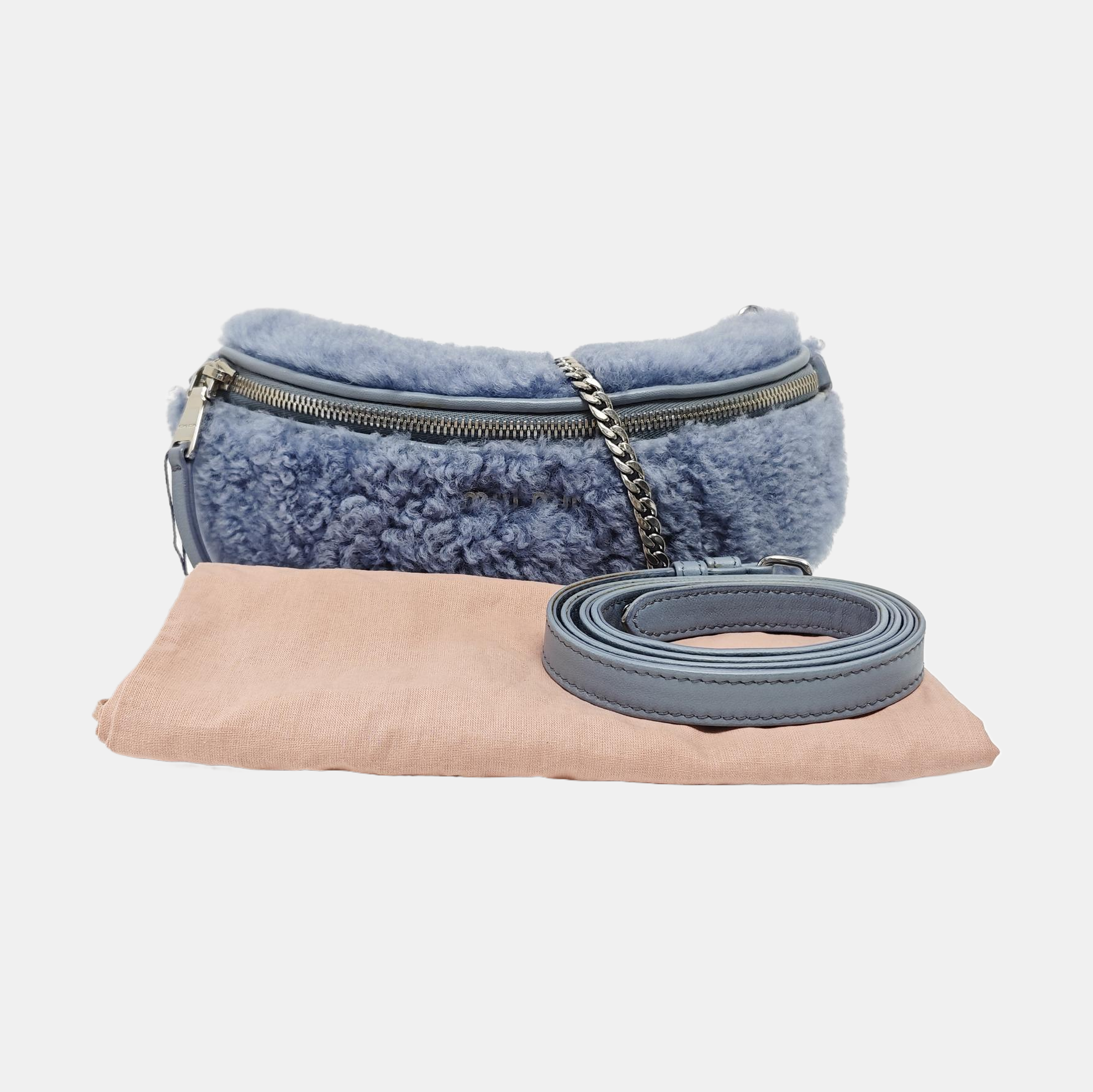 Sheepskin Belt Bag Blue