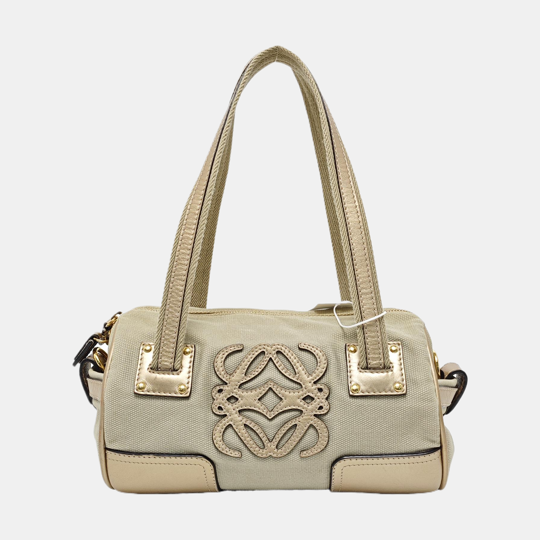 Canvas Top Handle Bag Beige