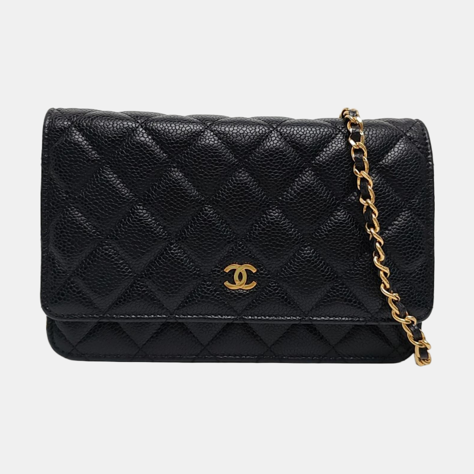 WOC Quilted Grained Calfskin Black