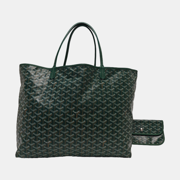 Authenticated pre-owned  Saint Louis GM Coated Canvas Green - Tote Bag at Looply