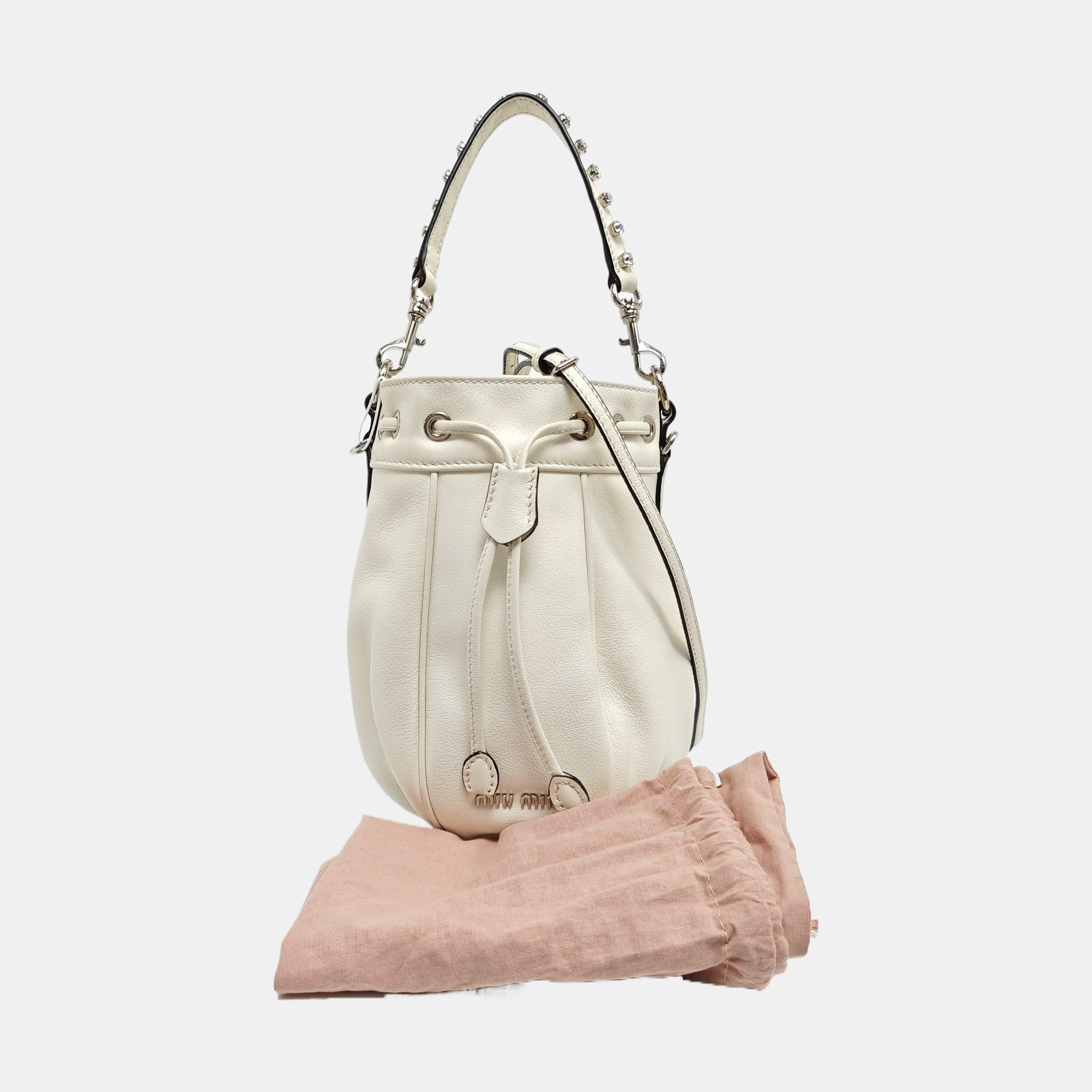 Calfskin Bucket Bag White