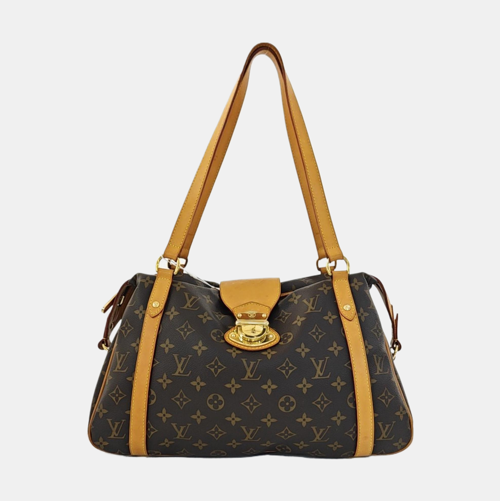 STRESA Monogram Coated Canvas Brown