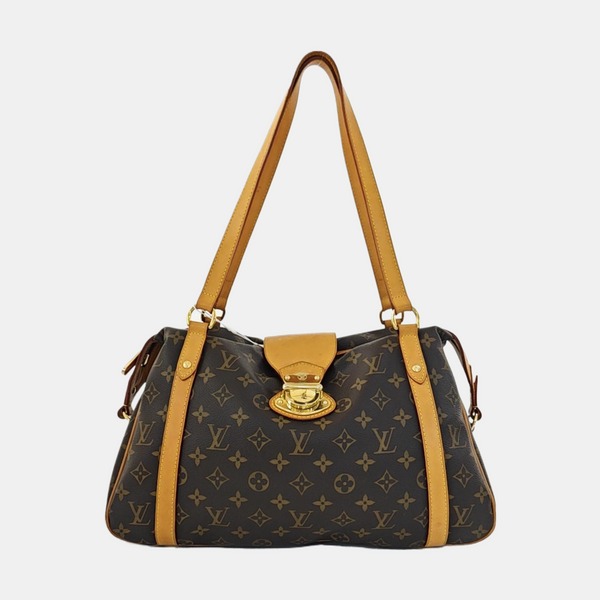 STRESA Monogram Coated Canvas Brown