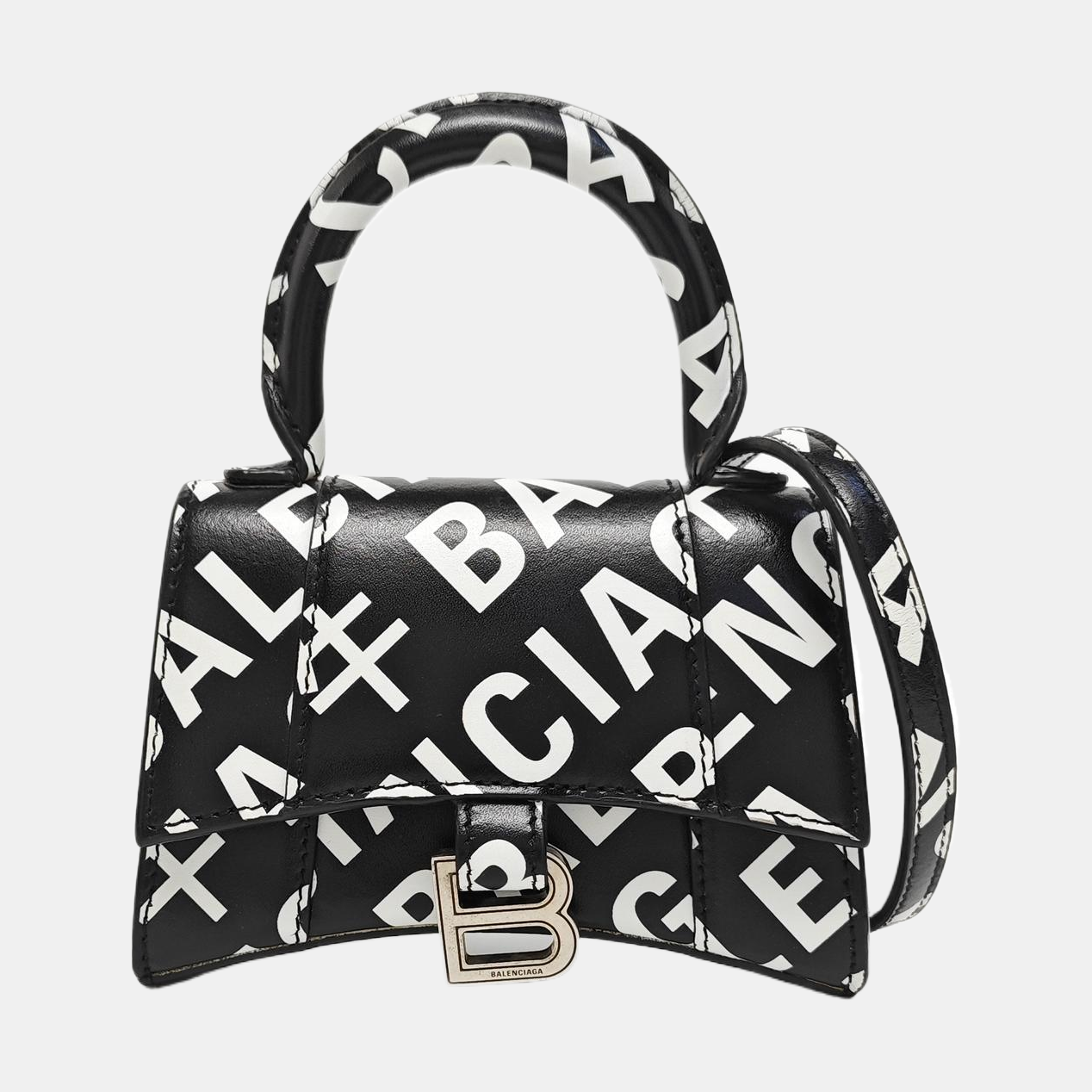Hourglass Mini Calfskin Black