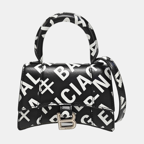 Hourglass Mini Calfskin Black