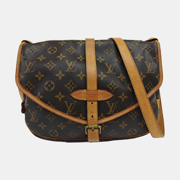 SAUMUR 30 Monogram Coated Canvas Brown