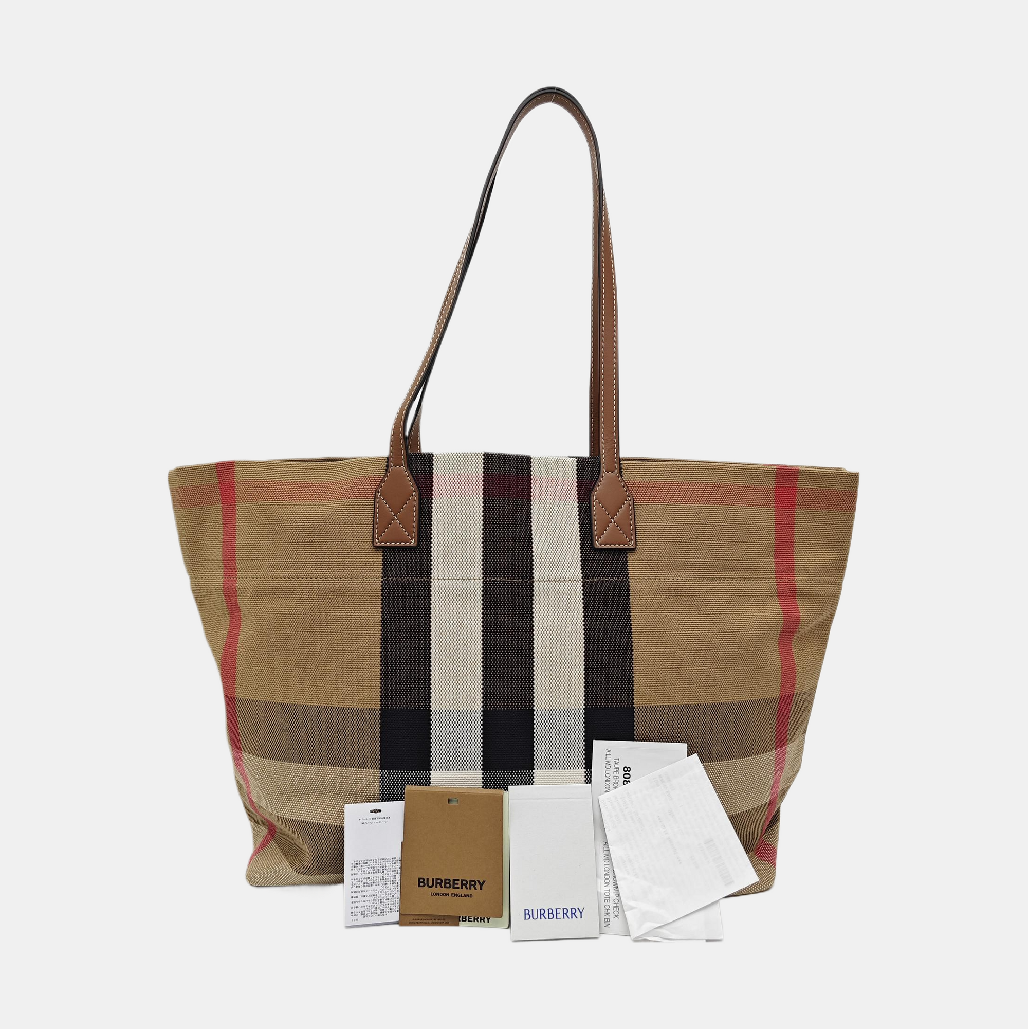 Fabric Tote Bag Beige