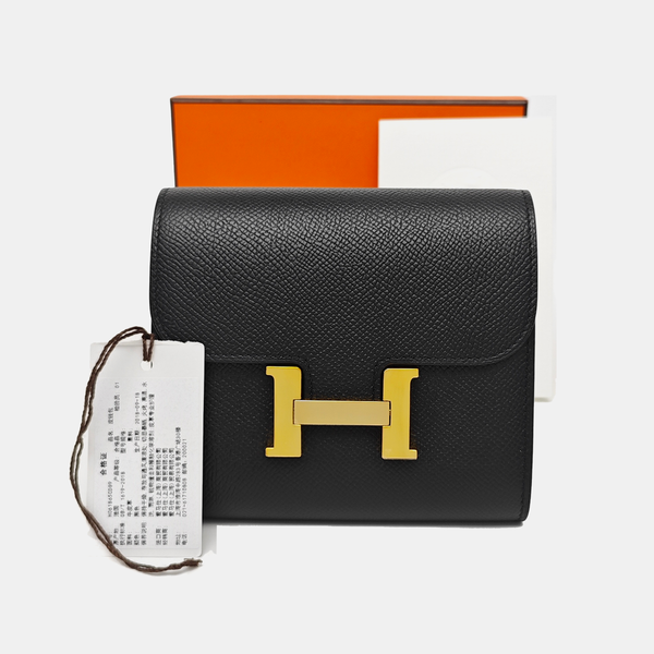 Constance Epsom Black Wallet