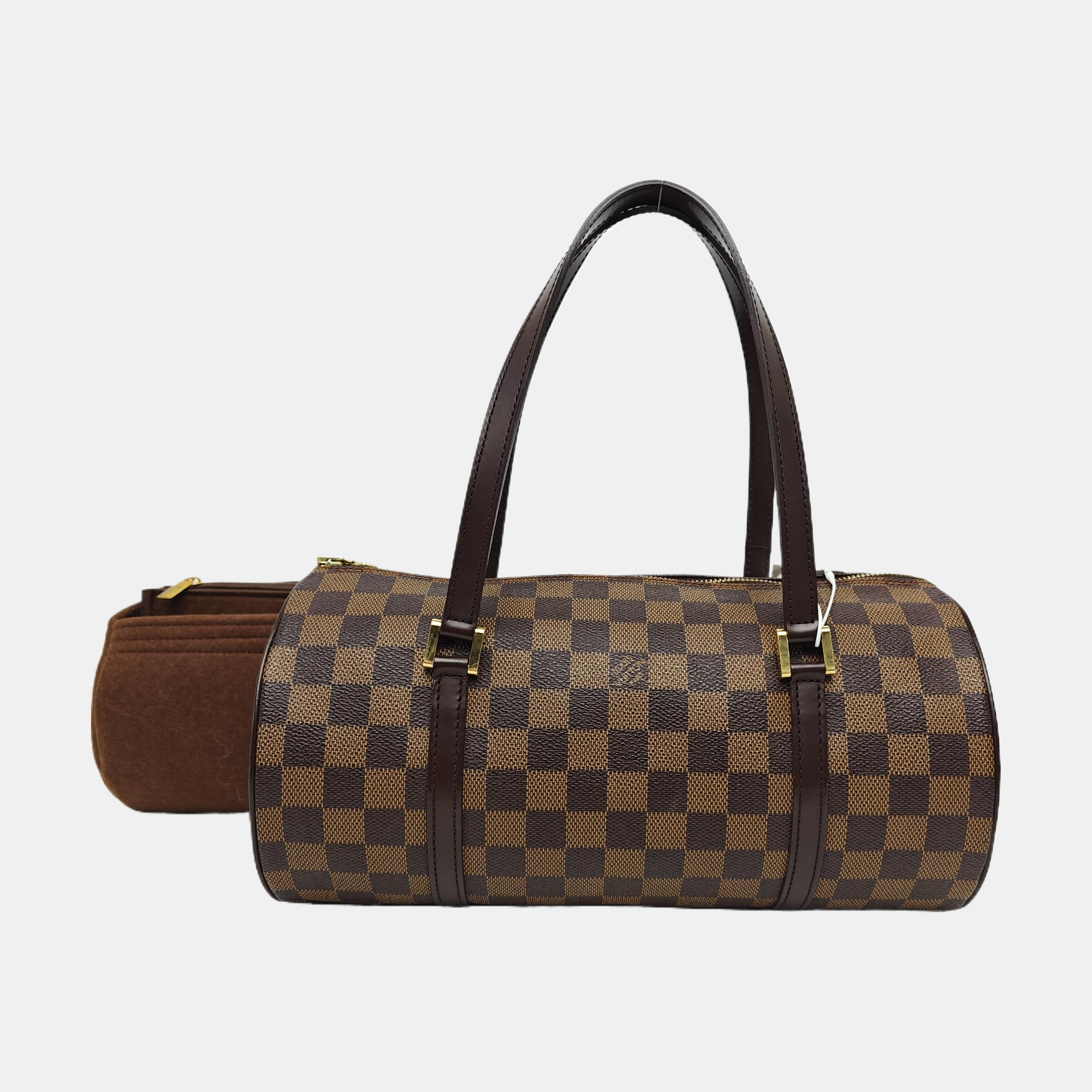 PAPILLON 30 Damier Ebene Coated Canvas Brown