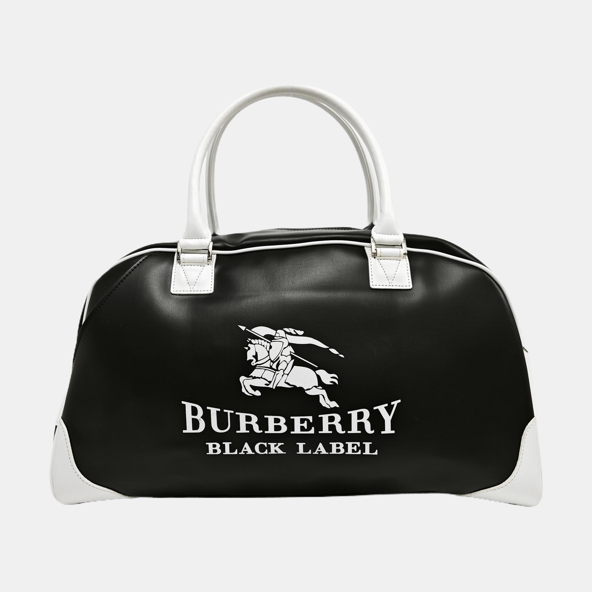 Leather Top Handle Bag Black