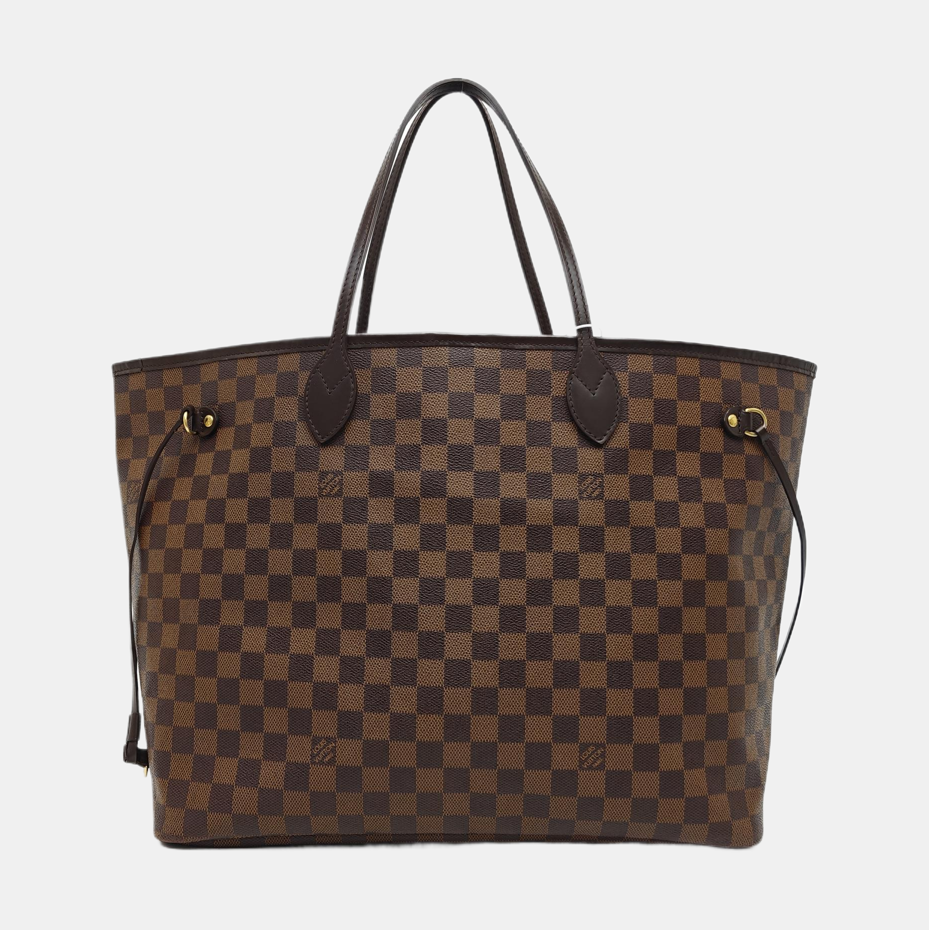 NEVERFULL GM Damier Ebene Coated Canvas Brown