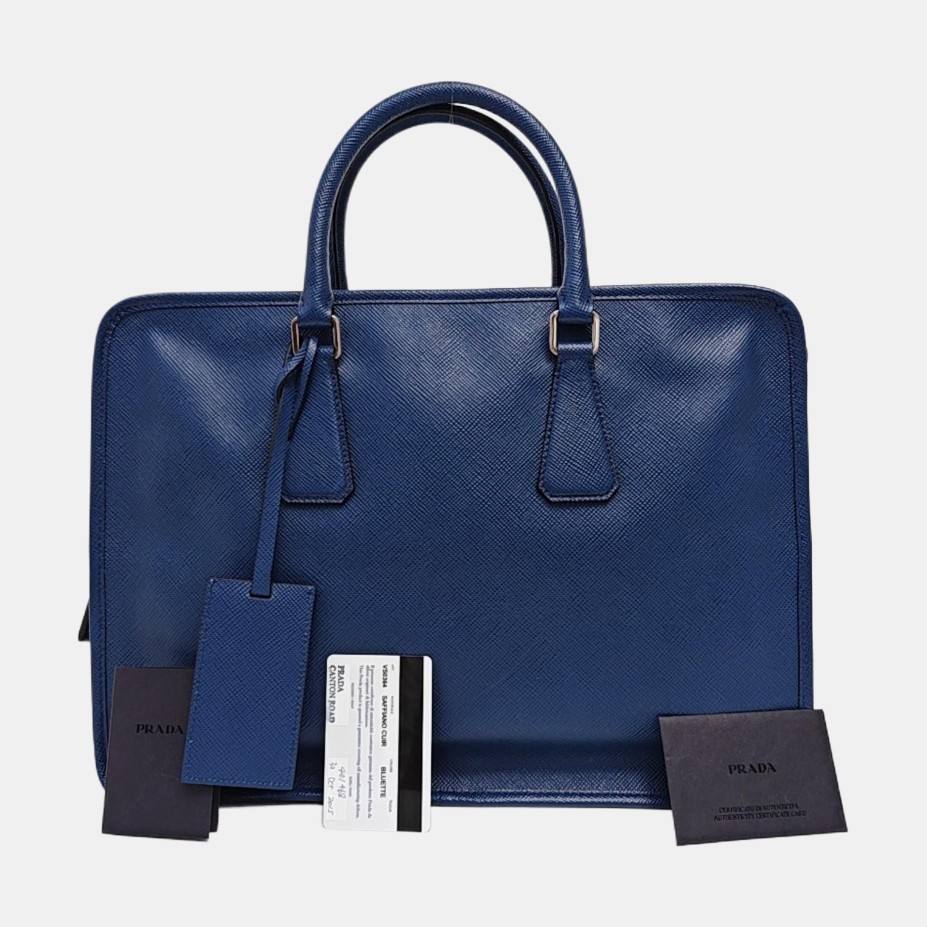 Suitcase Saffiano Calfskin Blue