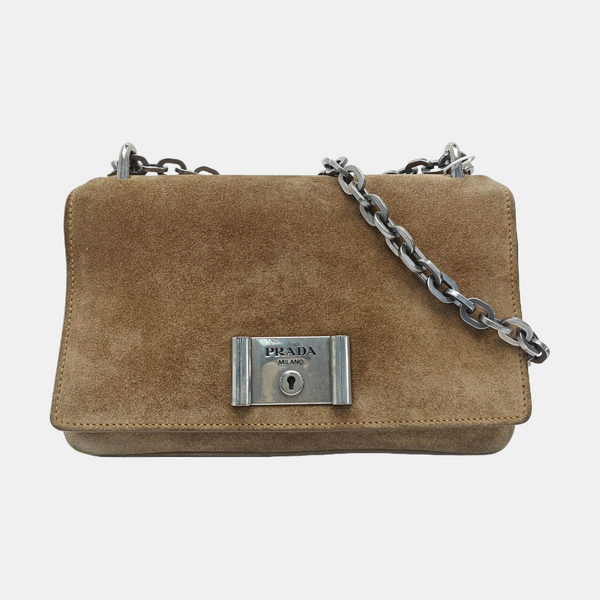 Suede Shoulder Bag Brown
