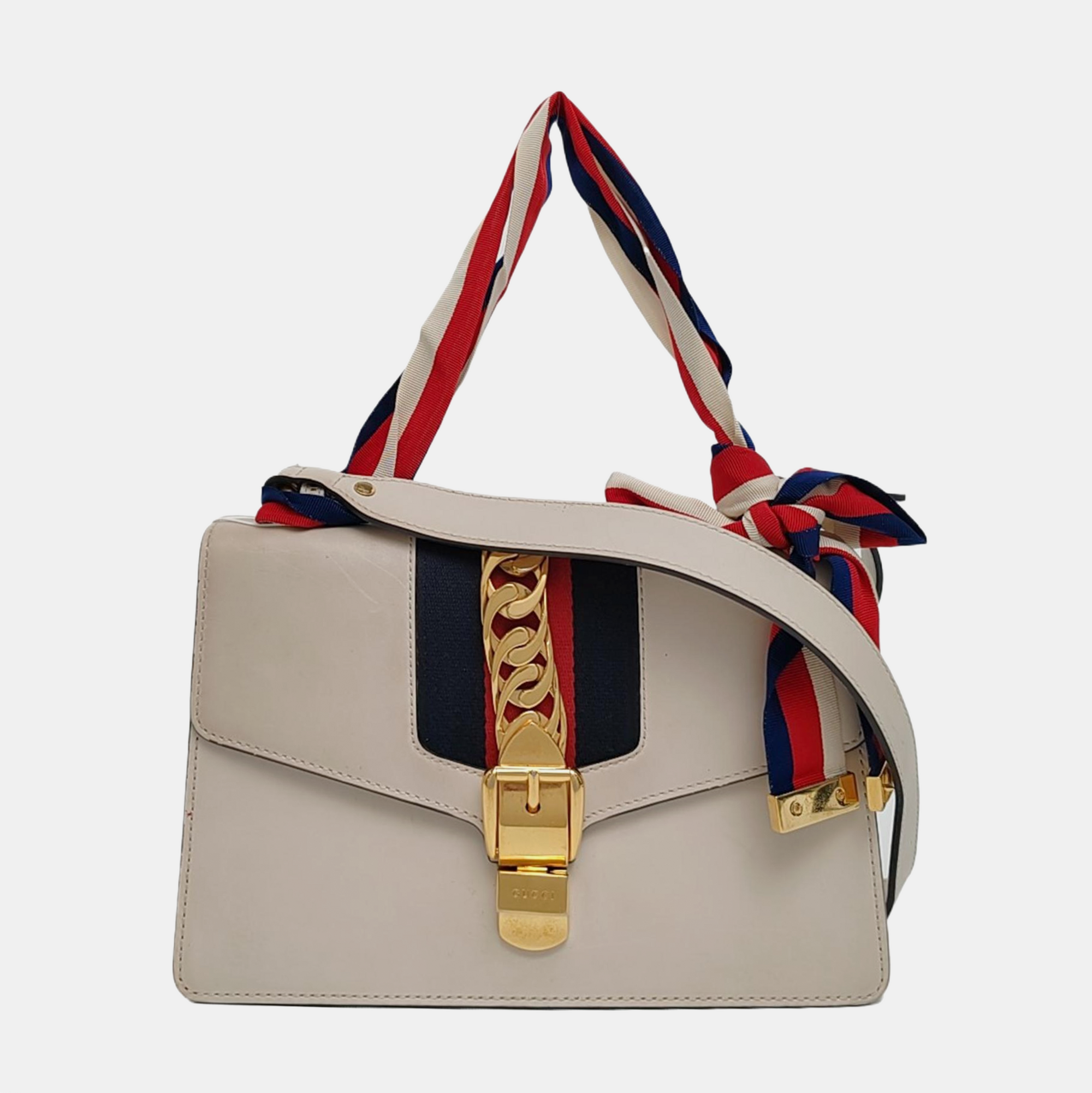 Sylvie Small Calfskin White