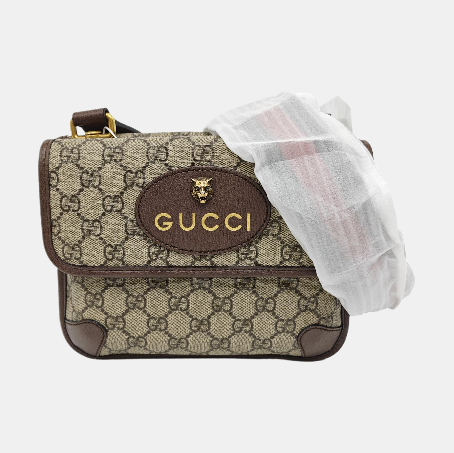 Neo Vintage Small Monogram Coated Canvas Beige