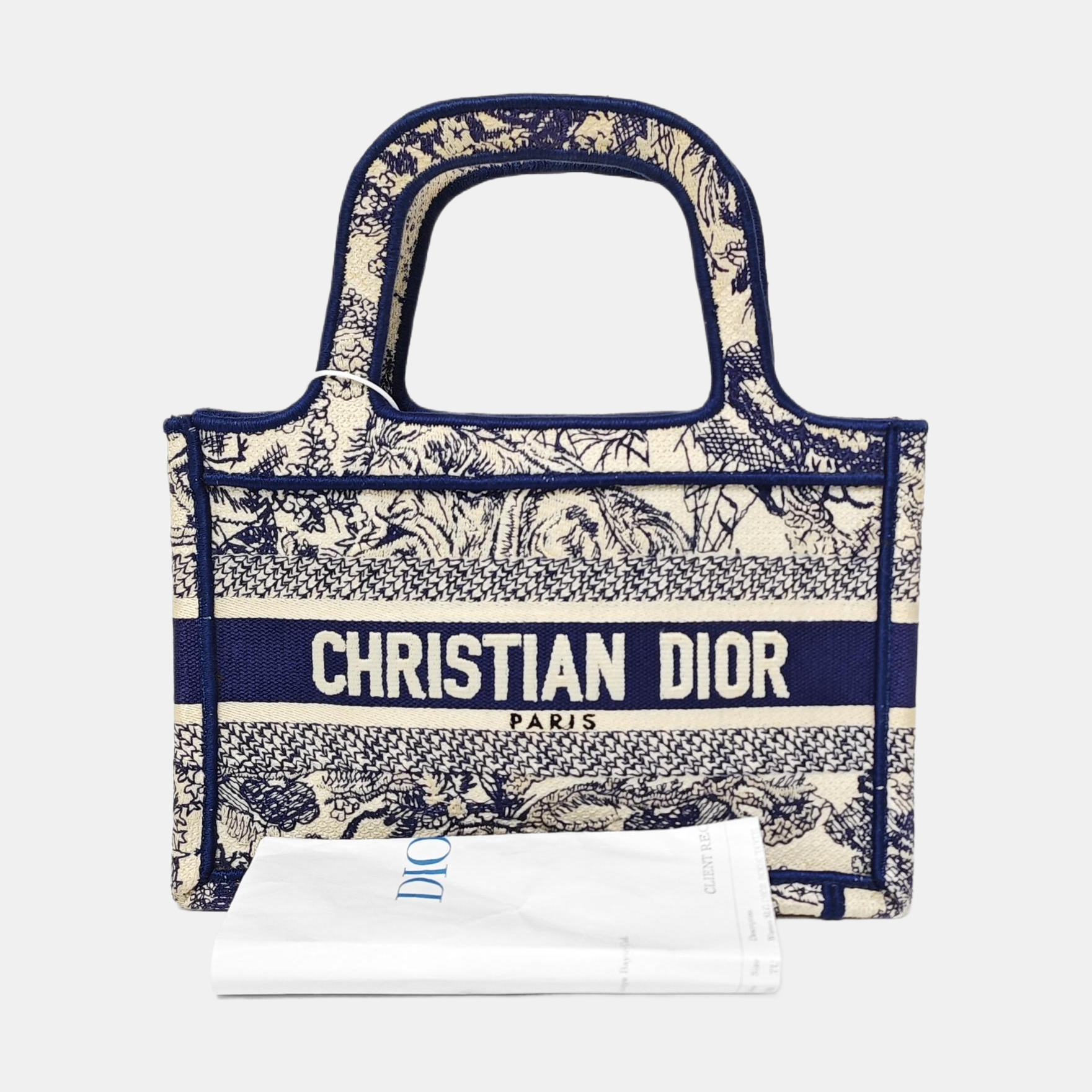 Book Tote Mini Fabric Blue