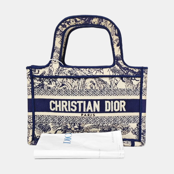 Book Tote Mini Fabric Blue