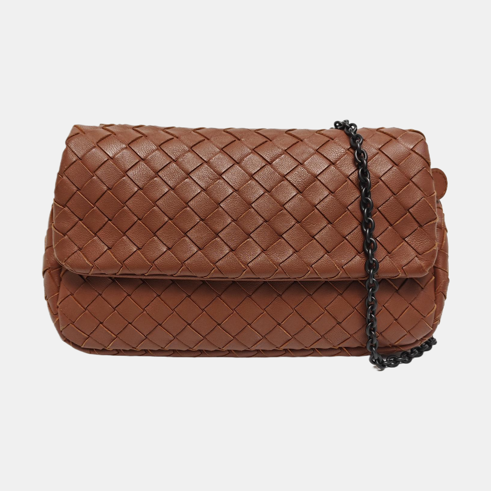 Lambskin Shoulder Bag Brown