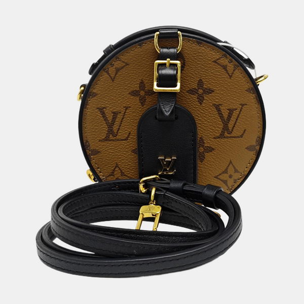 BOITE CHAPEAU Mini Monogram Coated Canvas Brown