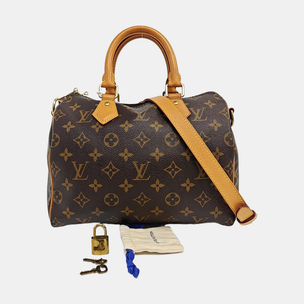 SPEEDY 25 Monogram Coated Canvas Brown