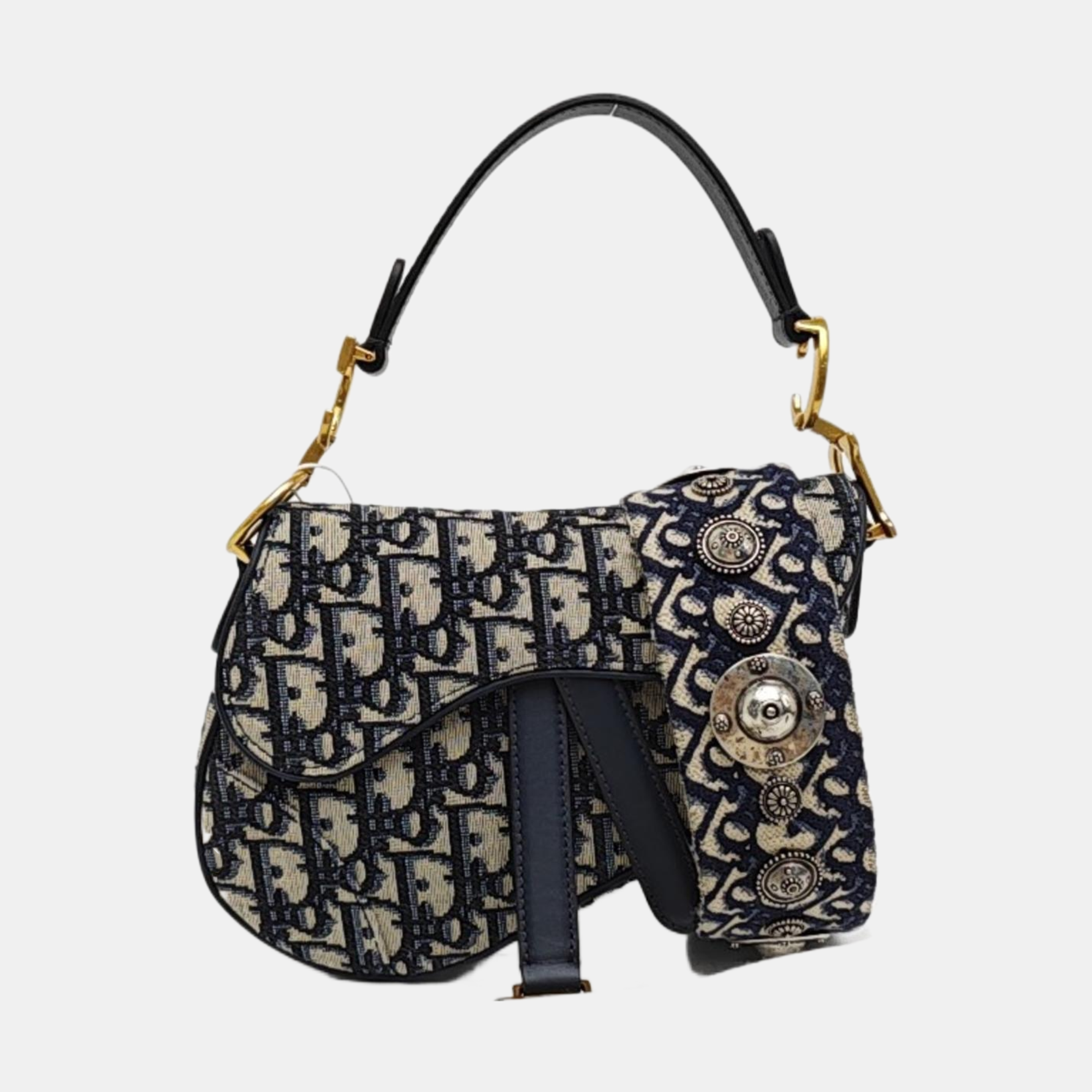 Saddle Mini Oblique Canvas Blue