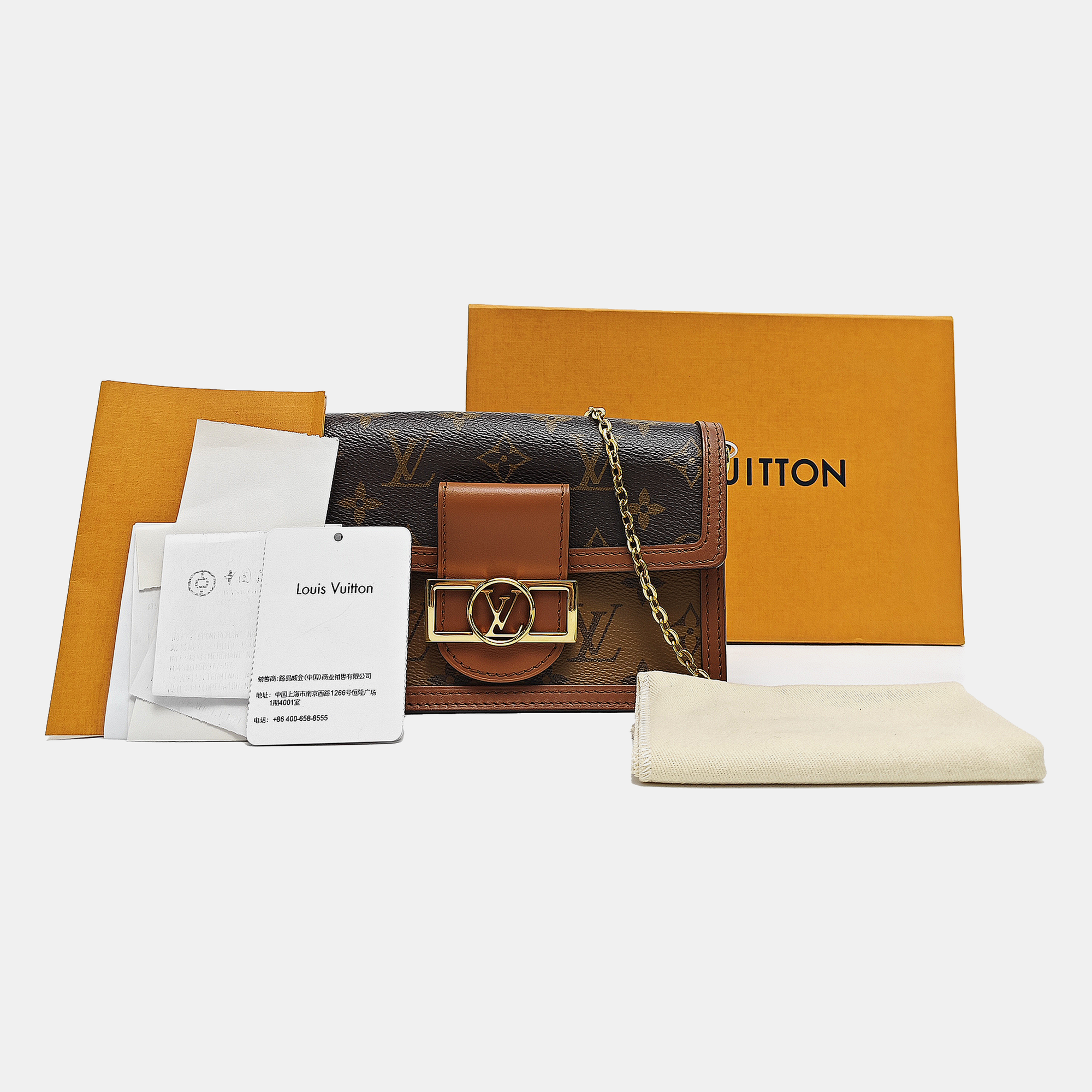 DAUPHINE WOC Monogram Coated Canvas Brown