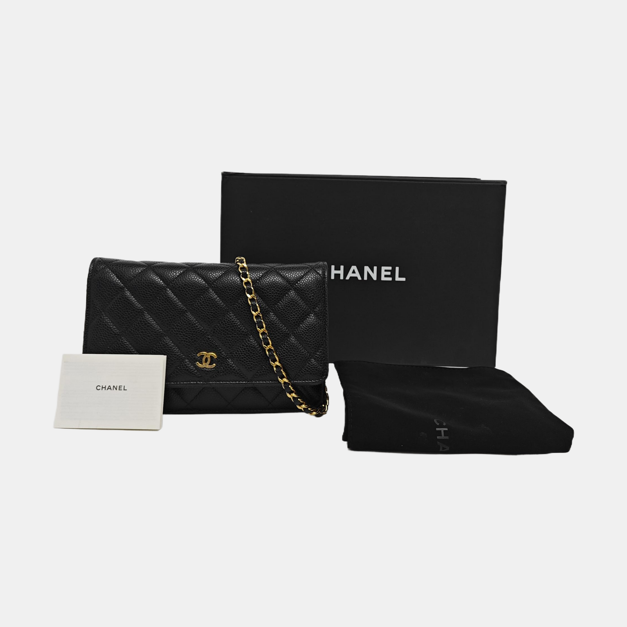 WOC Quilted Grained Calfskin Black