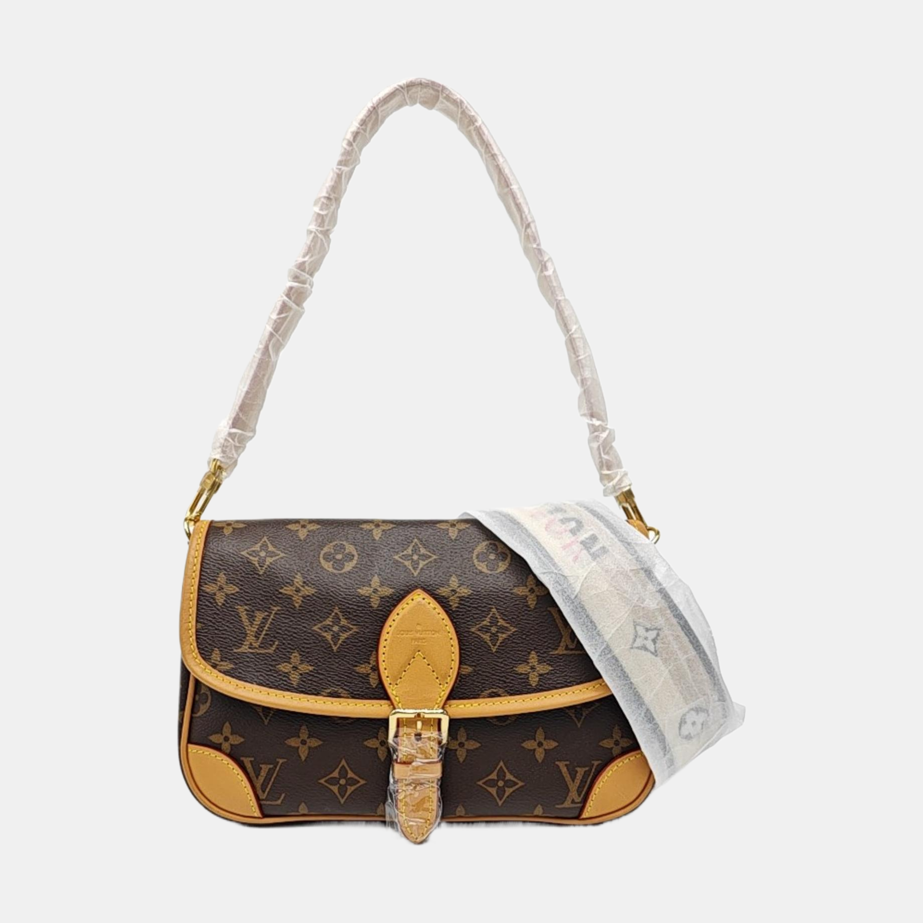 DIANE Monogram Coated Canvas Brown
