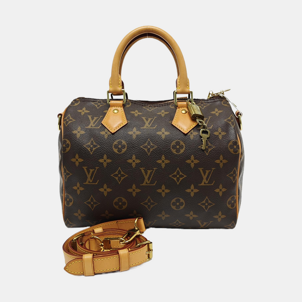 SPEEDY 25 Monogram Coated Canvas Brown
