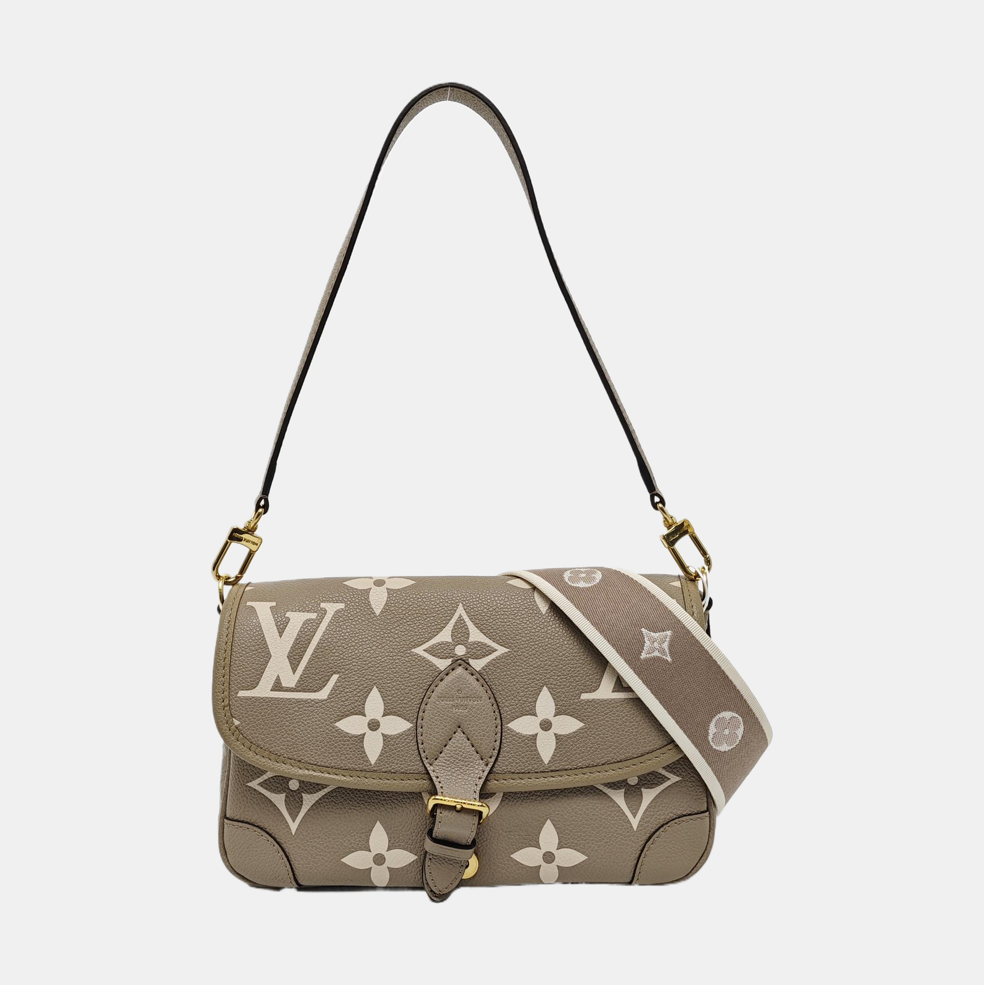 DIANE Monogram Calfskin Gray