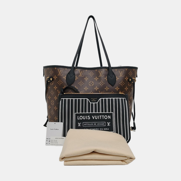 NEVERFULL INSIDE OUT MM Monogram Calfskin Black