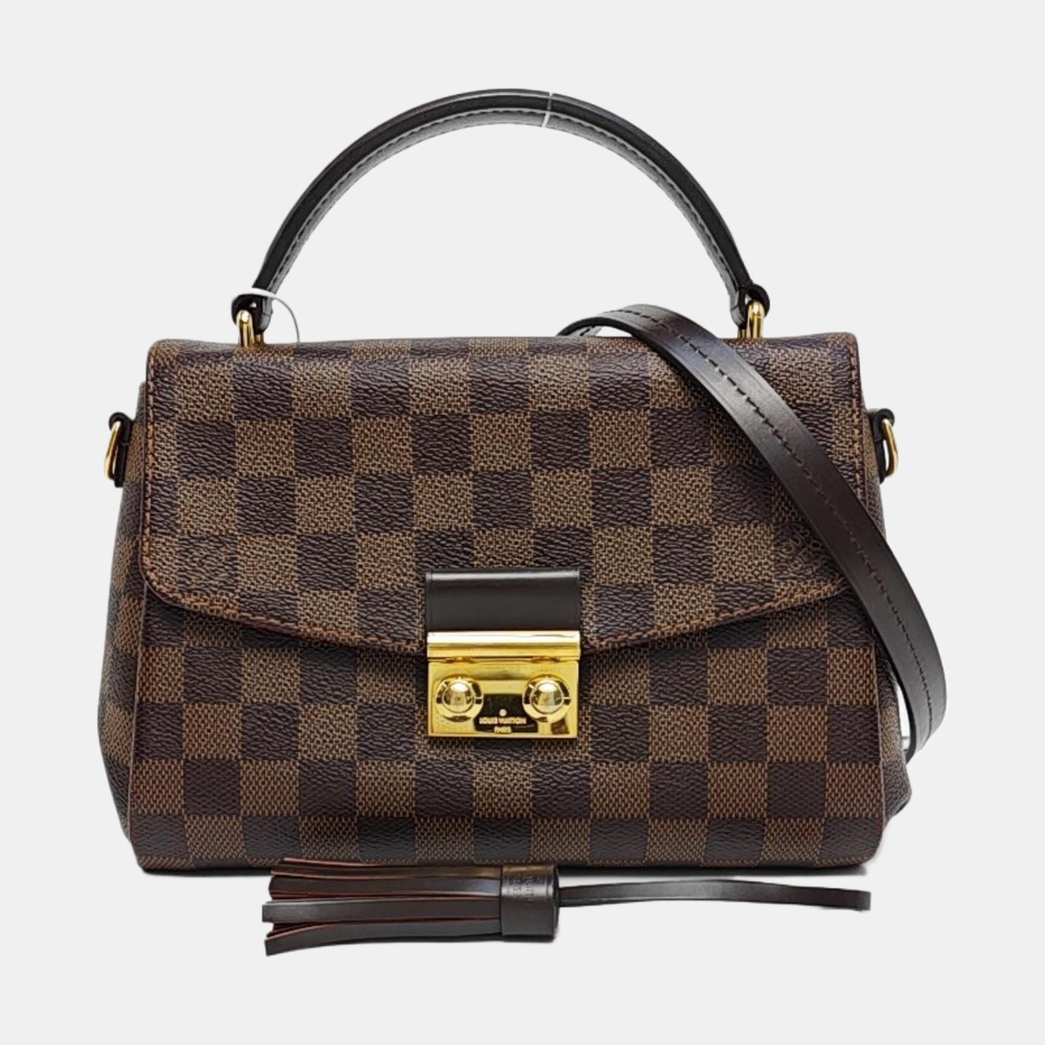 CROISETTE Damier Ebene Coated Canvas Brown