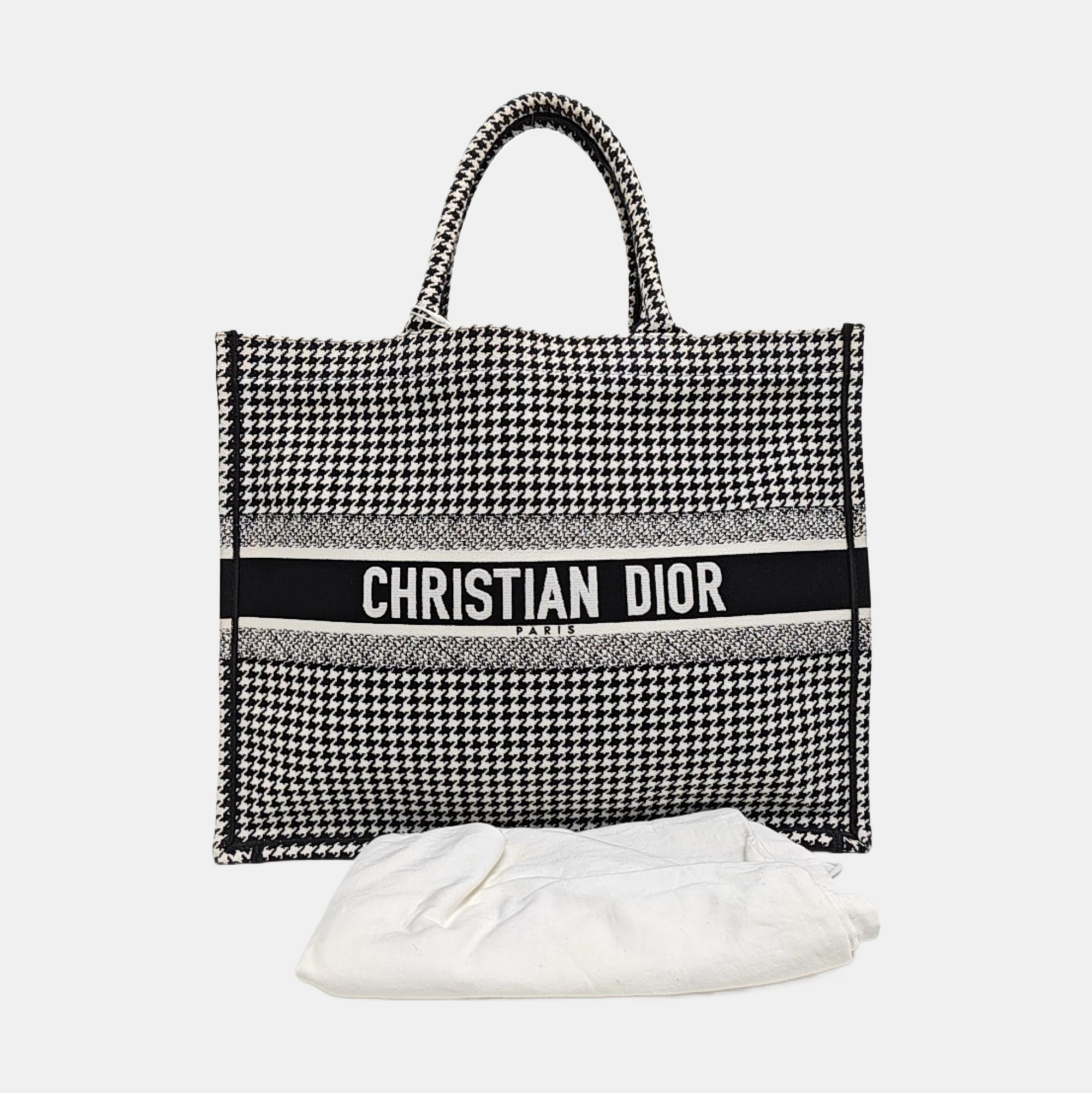 Bolso de mano grande de lona negra