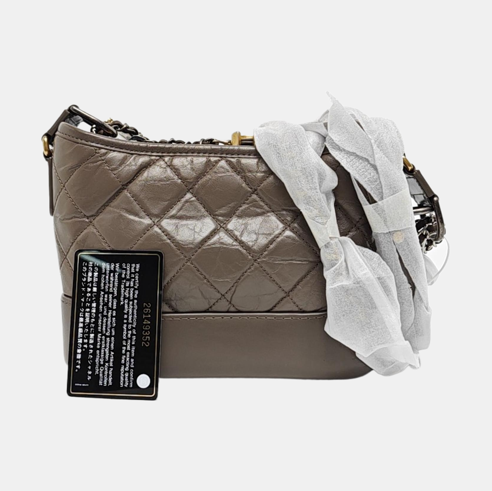 Authenticated pre-owned  GABRIELLE Quilted Calfskin Gray - Crossbody Bag at Looply