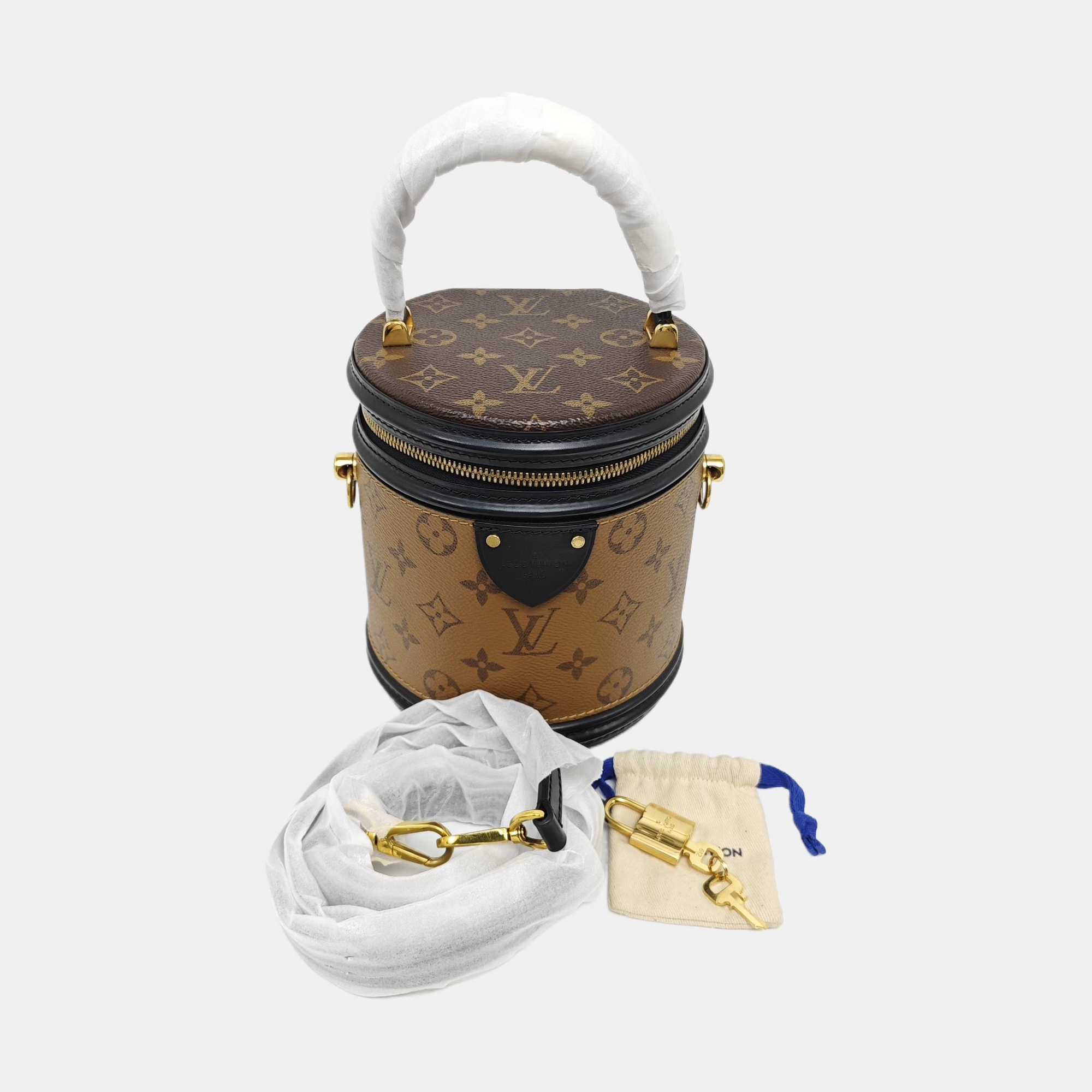 CANNES PM Monogram Coated Canvas Brown