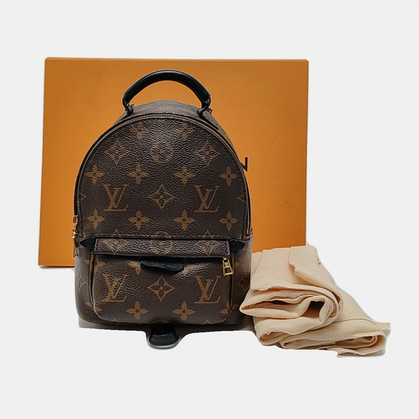 PALM SPRINGS Mini Monogram Coated Canvas Brown
